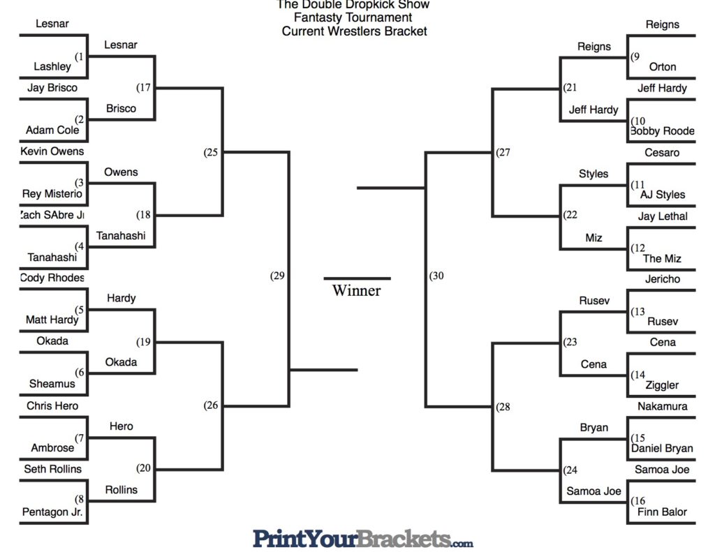 #162: The Current Wrestler's Bracket - The Double Dropkick Show